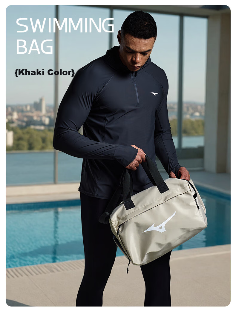 Спортивная сумка MIZUNO для плавания, большая вместимость, для фитнеса, на плечо, ручная, через плечо, для путешествий, C004, армейский зеленый