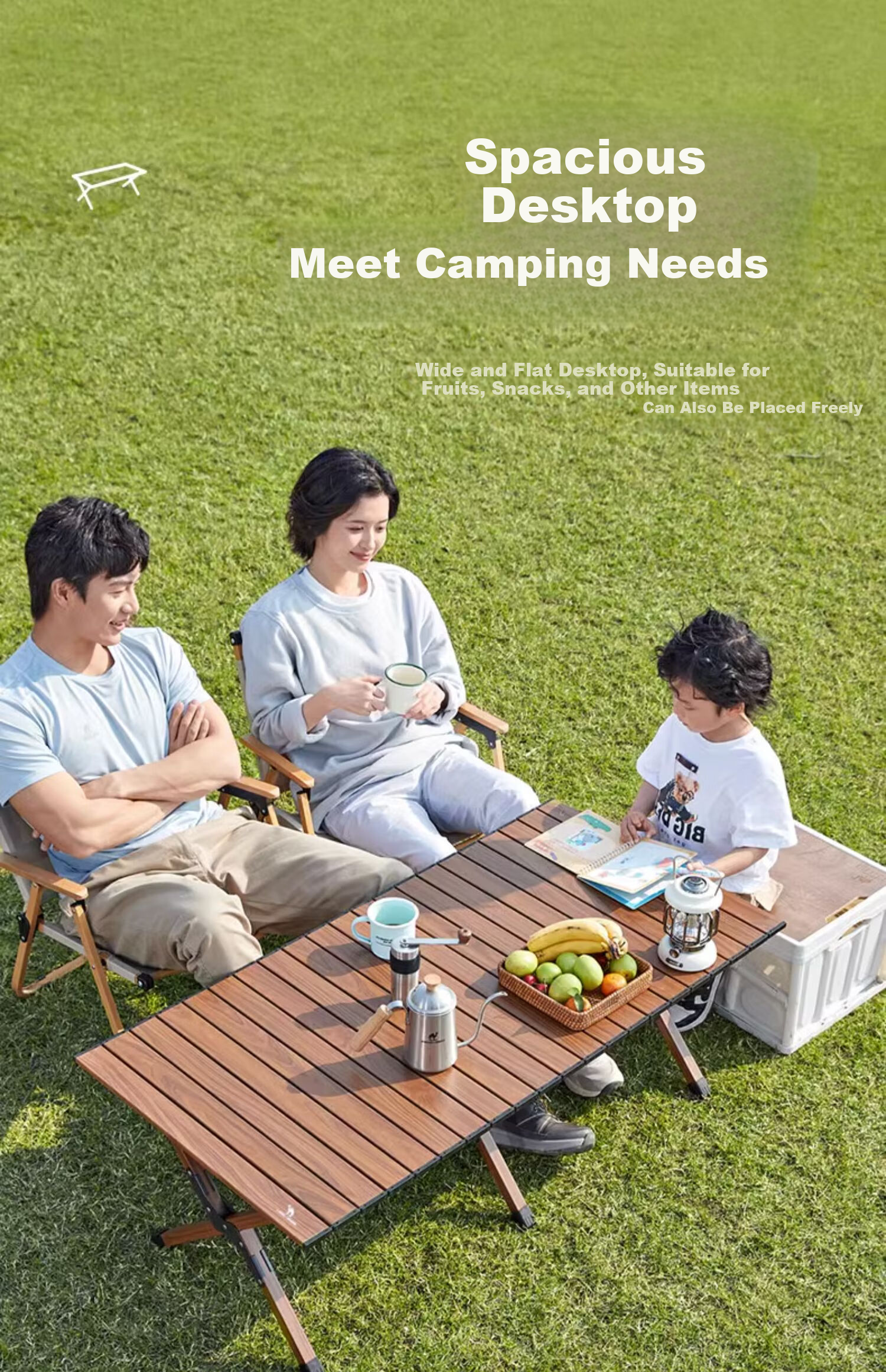 Походный стол CAMEL Outdoor Camping Aluminum Alloy Egg Roll Table, складной, для кемпинга