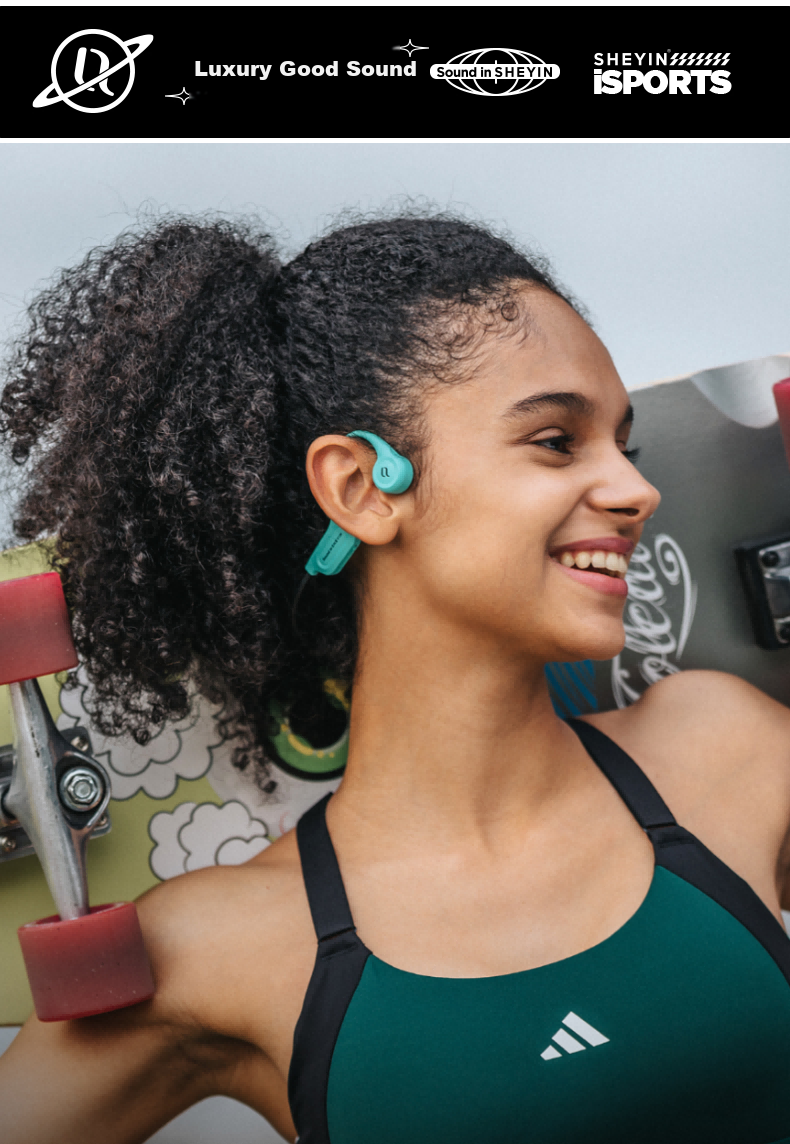 Наушники SHEYIN X5 True Bone Conduction Bluetooth, спортивные, водонепроницаемые IPX8, с микрофоном, 32 ГБ, белый и оранжевый