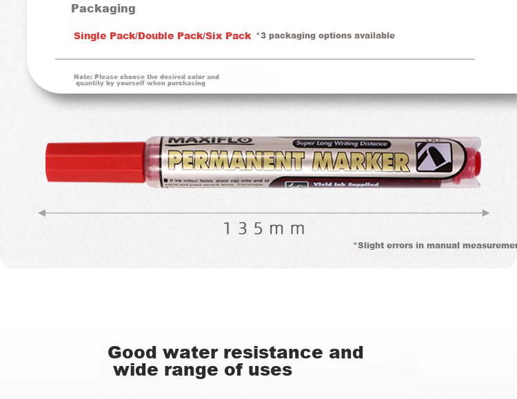 Маркер Pentel NLF50, на масляной основе, черный, 6 шт.