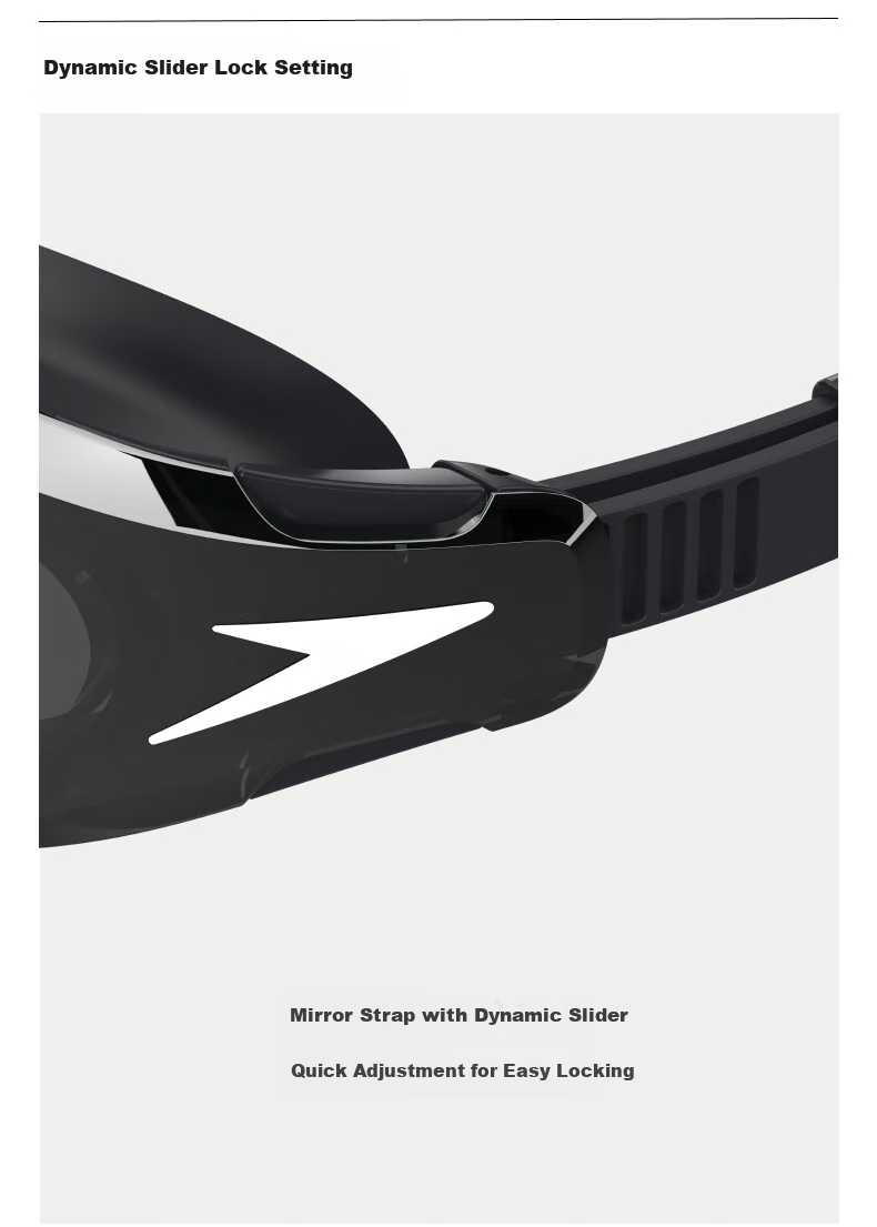 Очки для плавания Speedo Hydrosity 2nd Generation, широкоугольные, антизапотевающие, черные/серые