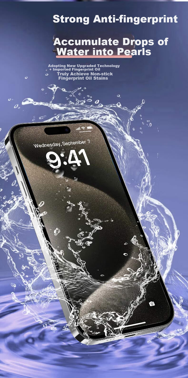 Защитное стекло Smorss для Apple iPhone 16 Pro, противоударное, антибликовое, с полной защитой экрана, 2 шт.