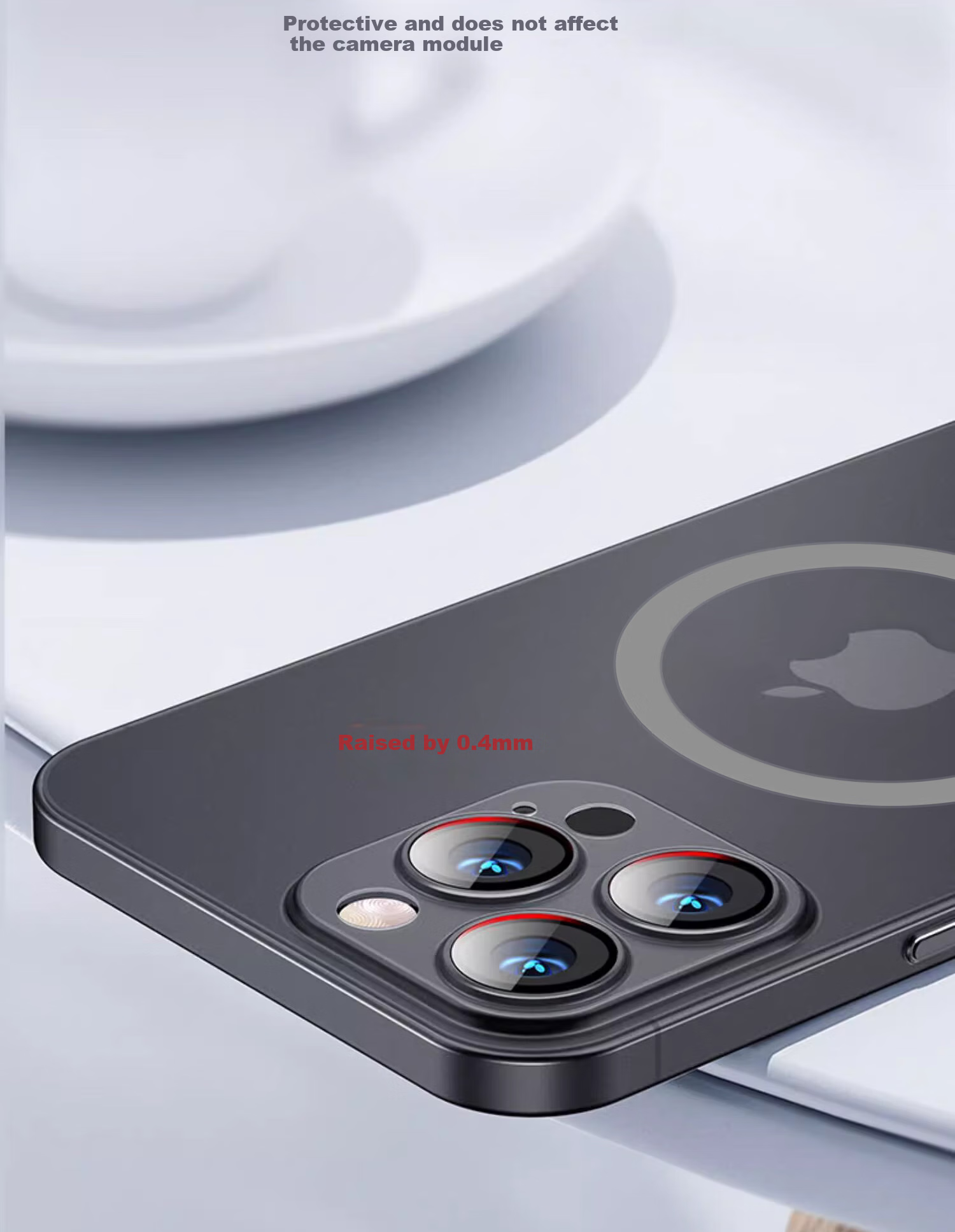 DIVI Чехол для Apple iPhone 16 Pro Max, ультратонкий, матовый, с защитой от отпечатков пальцев, совместимый с MagSafe