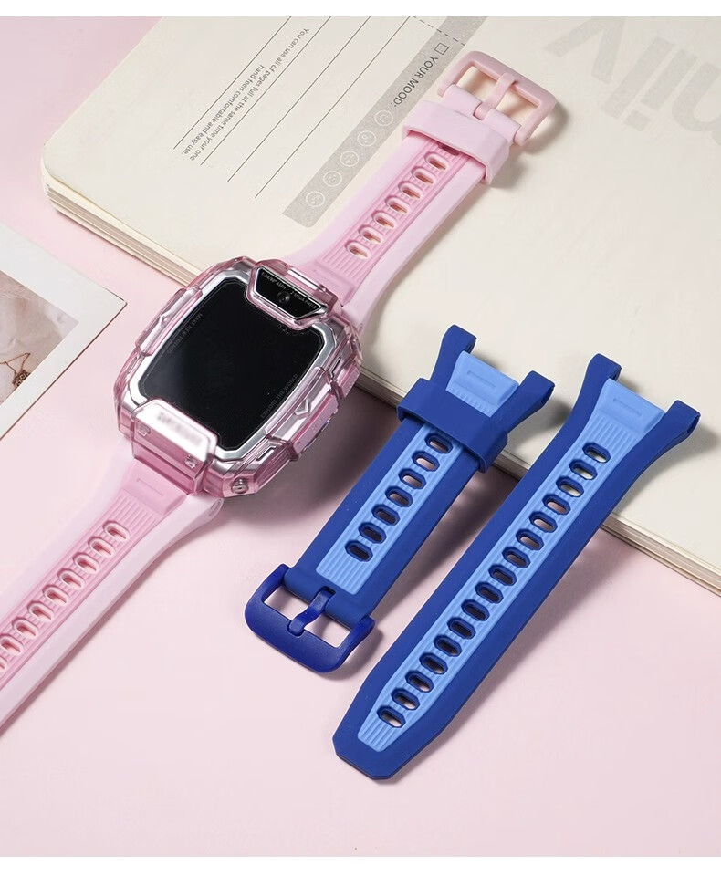 Ремешок Shishan для Huawei Children's Watch 5Pro, 4X/4X New Glory Edition, 5Pro, водонепроницаемый, потозащитный, съемный силиконовый сменный браслет, унисекс, ледяной синий