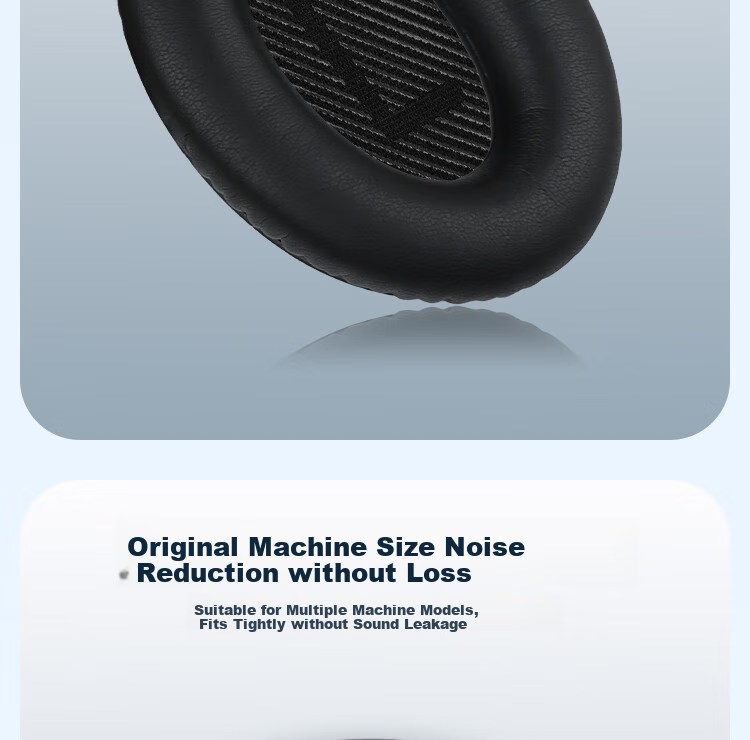 ESCASE Чехол для наушников Bose QC45, амбушюры для Bose QC25/35, черный, протеиновая кожа, 1 пара