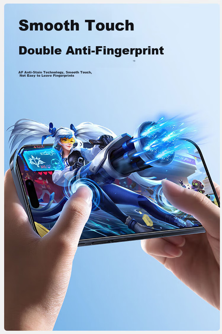 Защитное стекло Smorss для Apple iPhone 16 Pro Max, противоударное, антибликовое, полное покрытие экрана