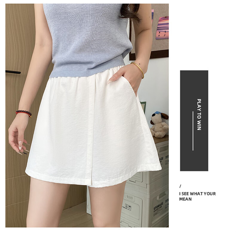 Шорты LangSha Ice Silk Shorts для женщин, летняя коллекция 2025, повседневные, свободные, широкие, до колена