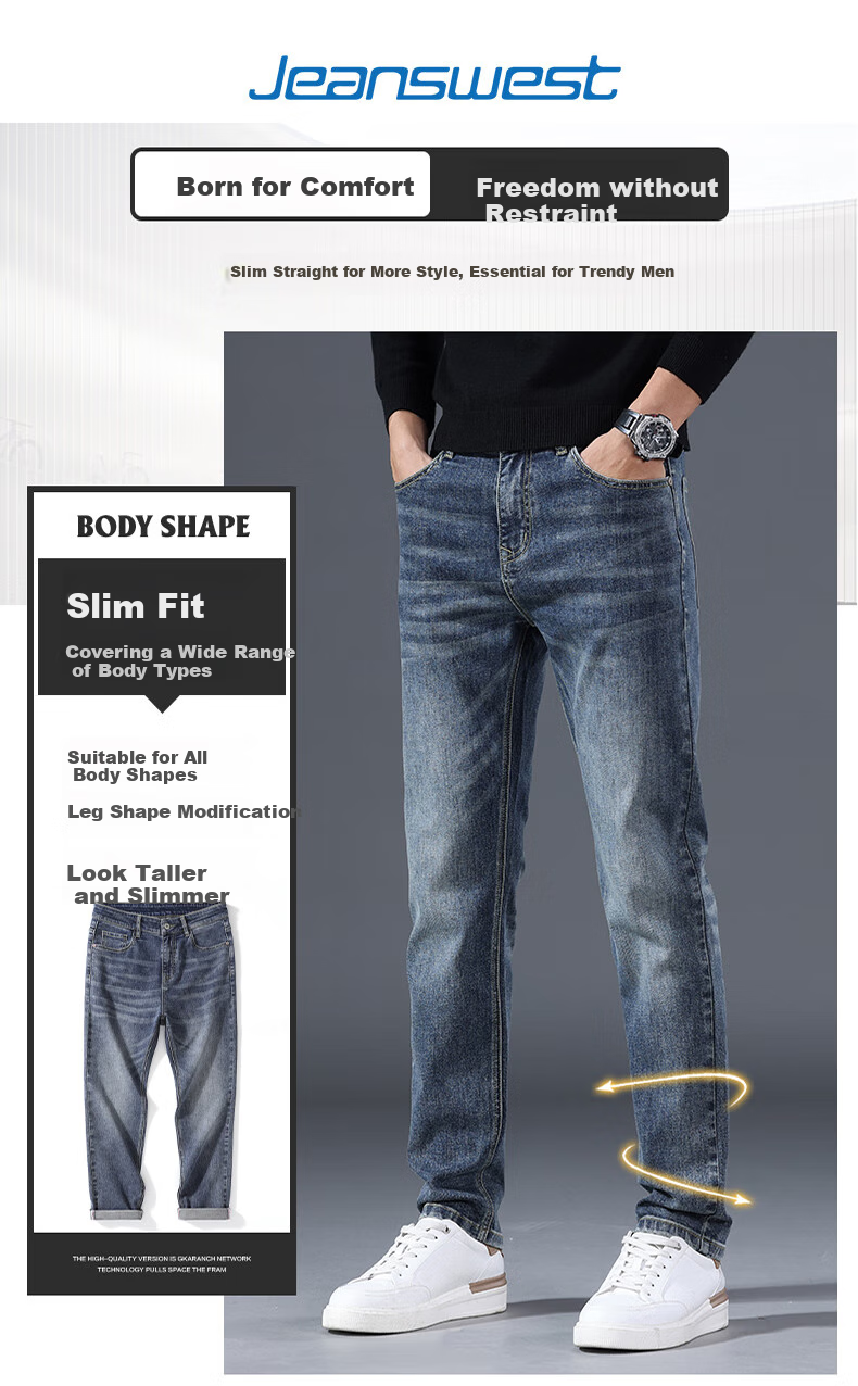 Джинсы Jeanswest мужские, прямые, размер 36, темно-синие