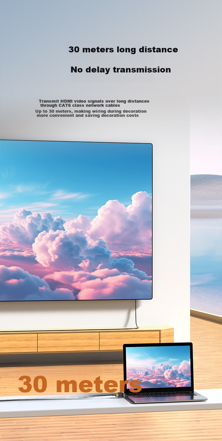 Shengwei DH1030AB HDMI Extender 30 метров, HDMI на RJ45, конвертер сетевого порта, усилитель сигнала высокой четкости, передатчик и приемник