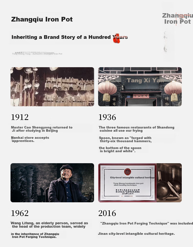 Сковорода Zhangqituieguo Jingdong Limited, ручная ковка, нержавеющая, чугунная, без покрытия, 32 см