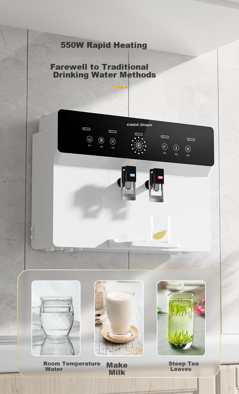 CHIGO HR108 Система очистки воды с функцией нагрева, 100G, настенная, прямое подключение к водопроводу