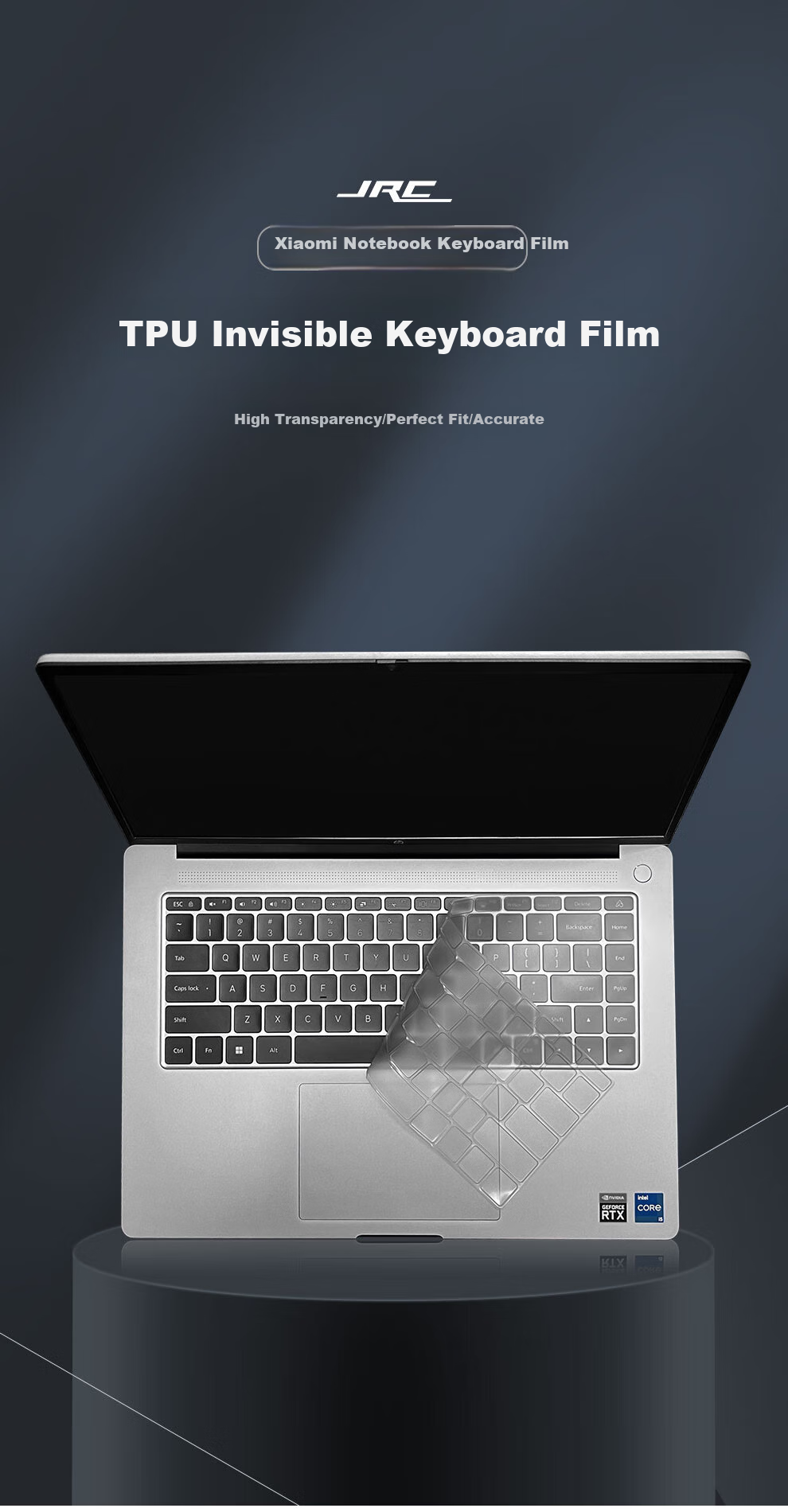 Защитная пленка для клавиатуры Jichuan TPU для Xiaomi RedmiBook Pro 16 2025/24, ультратонкая, прозрачная, пылезащитная