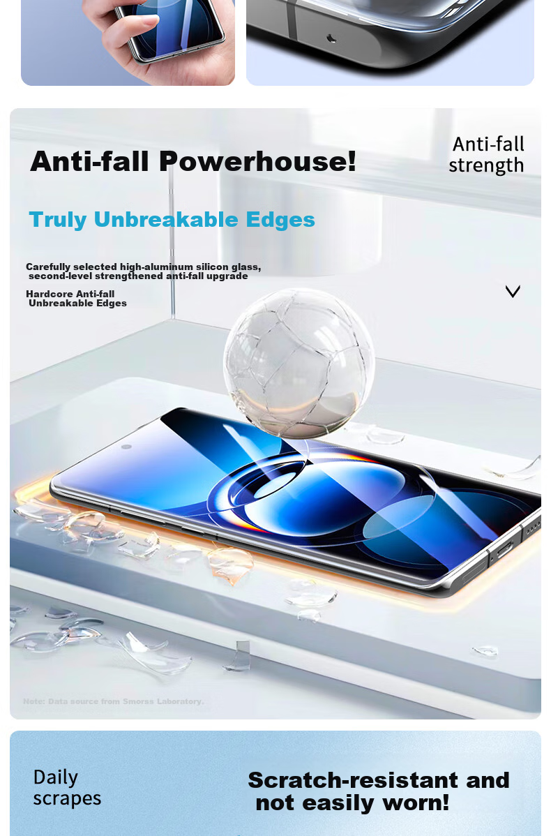 Защитное стекло Smorss для OPPO Find X7 Ultra, полноэкранное, противоударное, ультратонкое, HD, с защитой от отпечатков пальцев