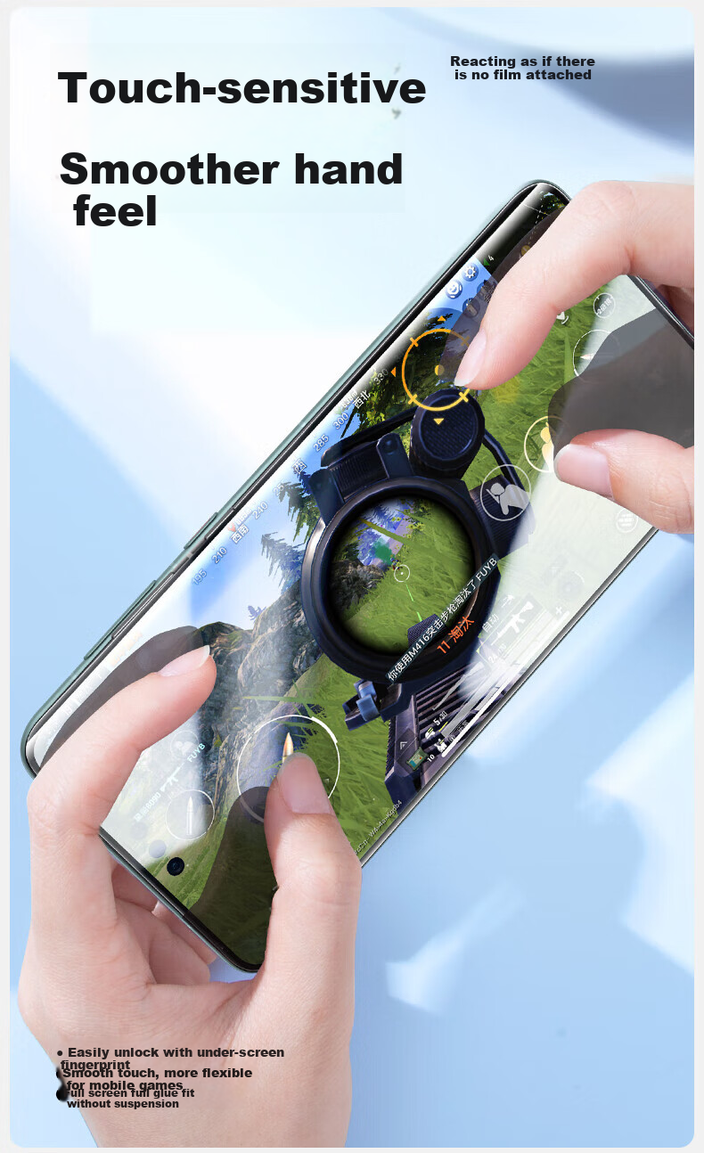 Защитная пленка для экрана Huawei Mate60 Pro/Mate60 Pro+/RS, гидрогелевая, противоударная, отпечатки пальцев, полное покрытие, 2 шт.