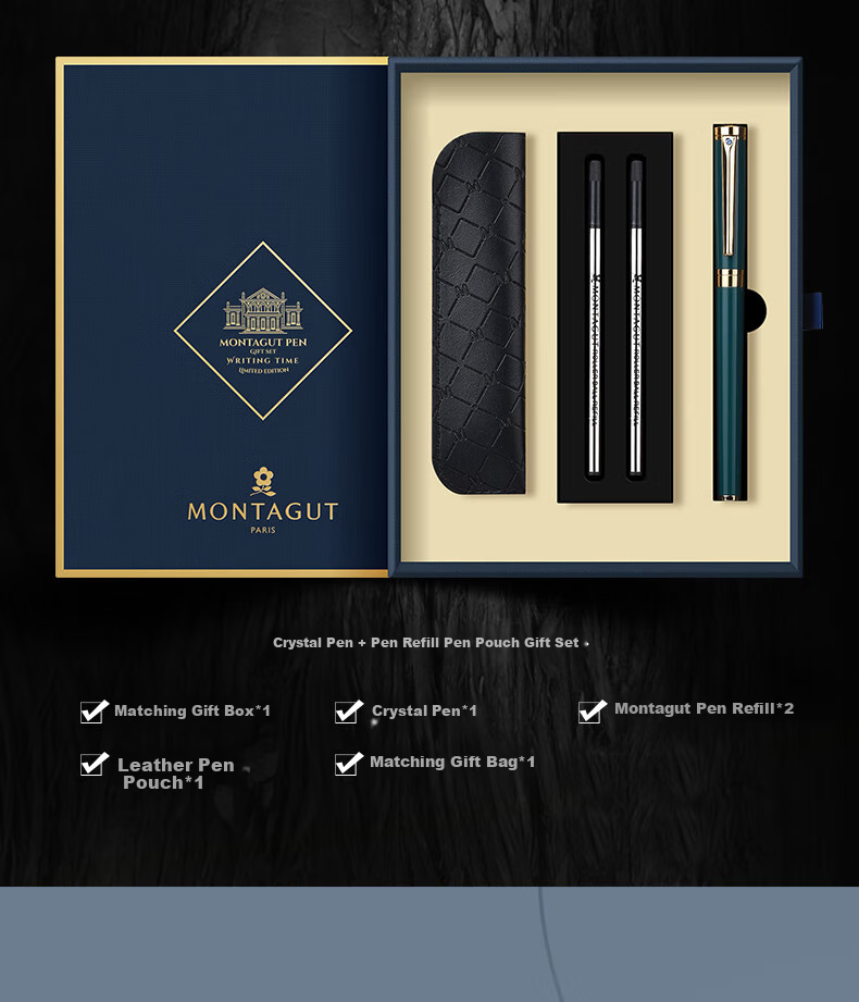 MONTAGUT Pandora Series Ballpoint Pen, Ice Gray Pink, 0.5mm