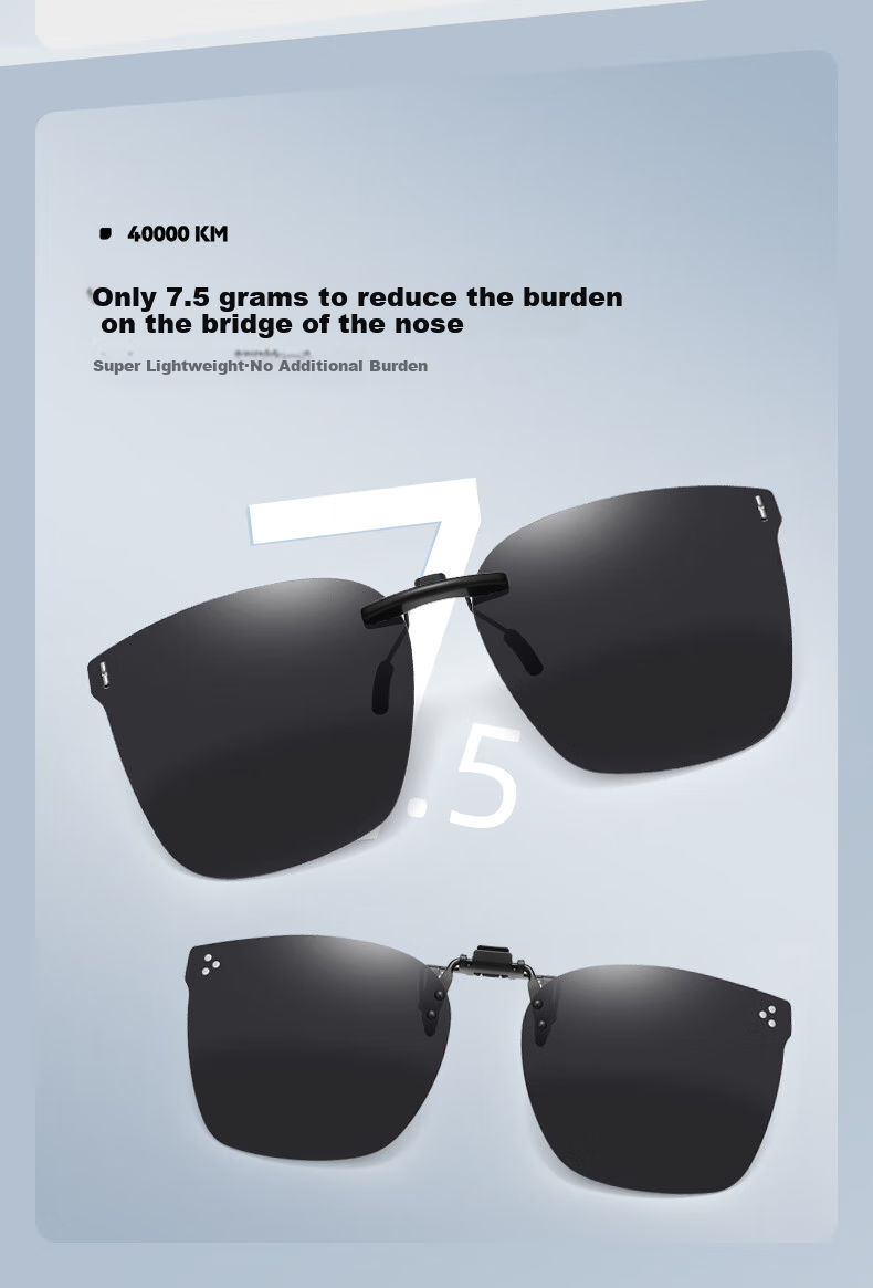 Siwangongli Polarized Clip-On Sunglasses for Women And Men, Clip-On Myopia Sunglasses for Driving And Fishing