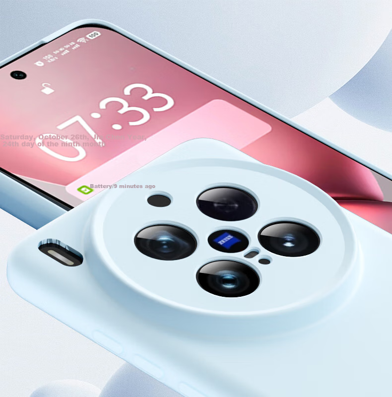 Чехол для телефона Shangsu, совместимый с Vivo X200 Ultra, защитный чехол, премиальный жидкий силикон, мягкая оболочка, полная защита объектива, противоударный, для мужчин и женщин, однотонный простой дизайн, цвет "Облачный синий"