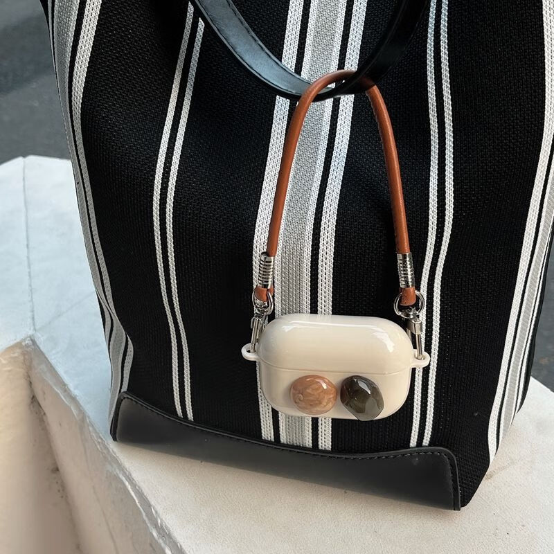 Чехол Beiyipin для AirPods 4, нишевый геометрический дизайн с драгоценными камнями, защитный чехол для беспроводных наушников Apple Bluetooth