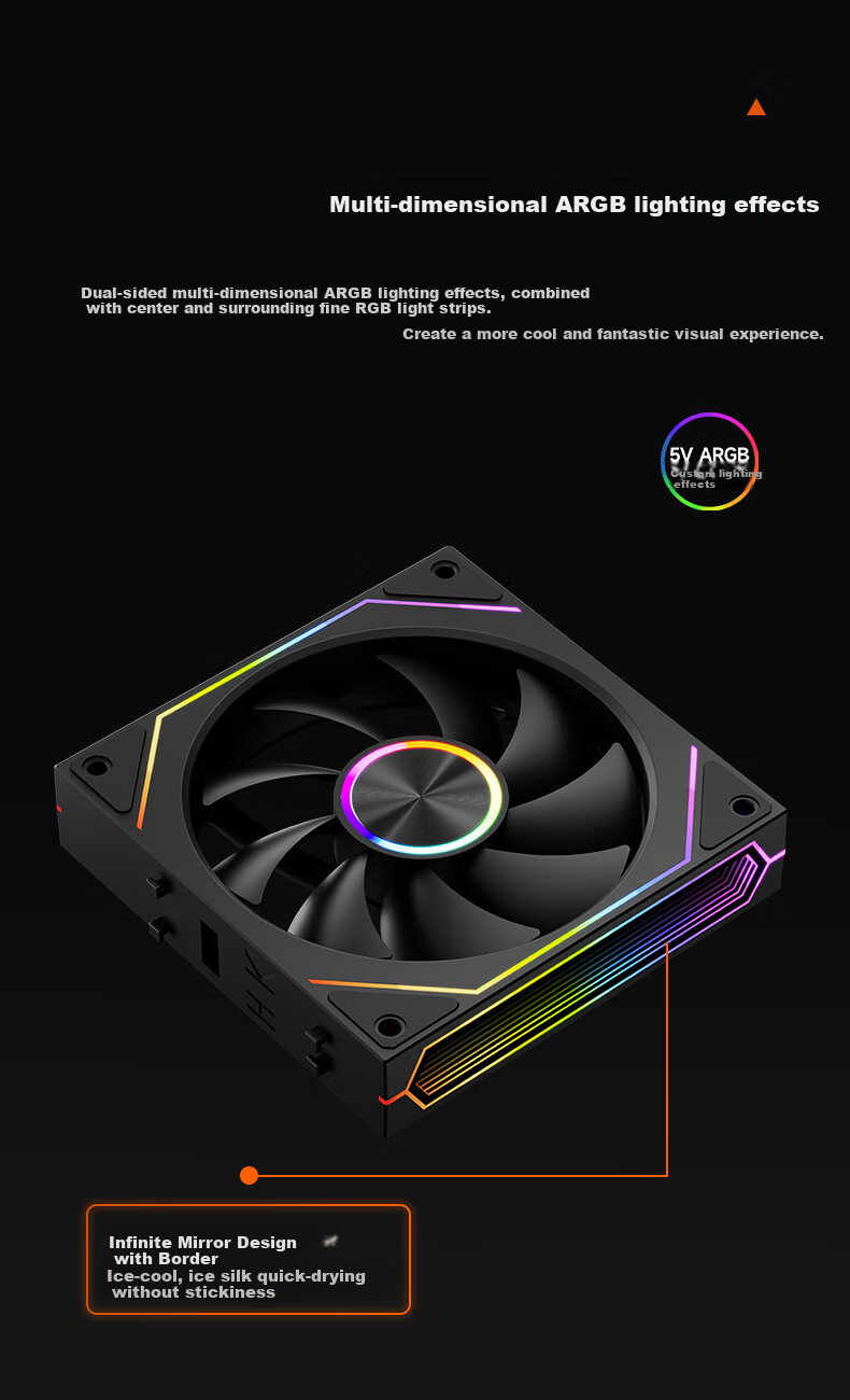 Вентилятор для корпуса PCCOOLER F3 X120 ARGB BK, 120мм, ARGB подсветка, PWM, черный
