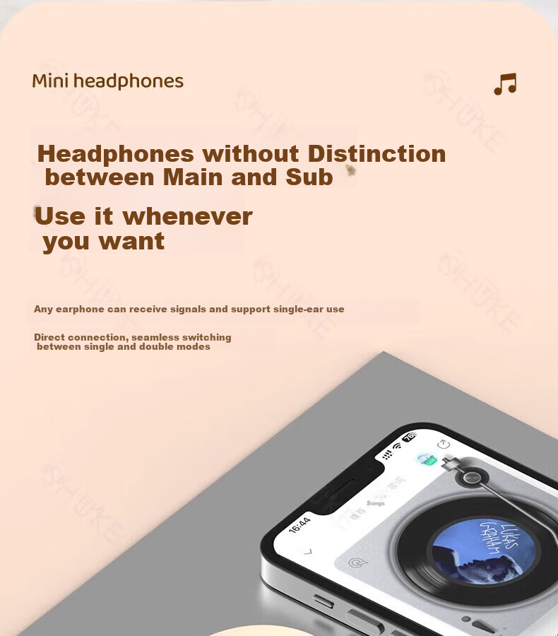 SR German Berlin Voice Bluetooth Наушники, Миниатюрные, Шумоподавление, Беспроводные, Долговечные