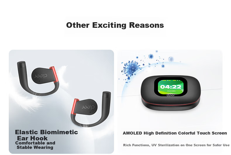 Беспроводные наушники Cleer ARC5 Sound Arc Open-Ear AI Smart Bluetooth, водонепроницаемые, защита от пота, цвет кремовый абрикос