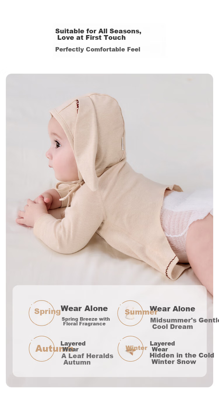 Детская одежда для сна Babylove, натуральная, гипоаллергенная, для новорожденных, с длинным рукавом, хлопок 100%, весна-осень, унисекс, размер 52, коричневый