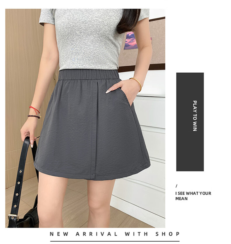 Шорты LangSha Ice Silk Shorts для женщин, летняя коллекция 2025, повседневные, свободные, широкие, до колена