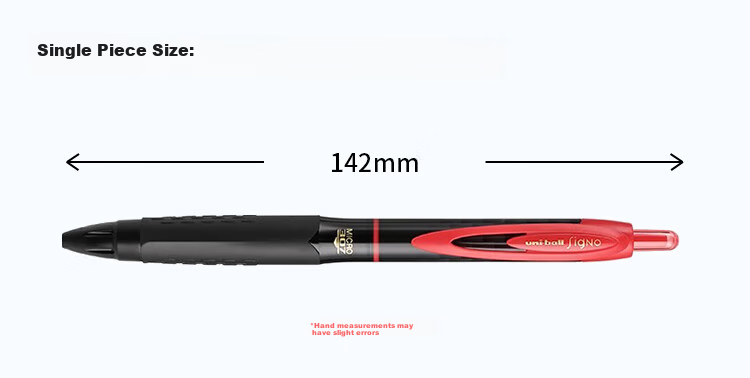 Гелевая ручка Uni Mitsubishi UMN-307, стильная, 0.5 мм, черная, набор из 6 штук