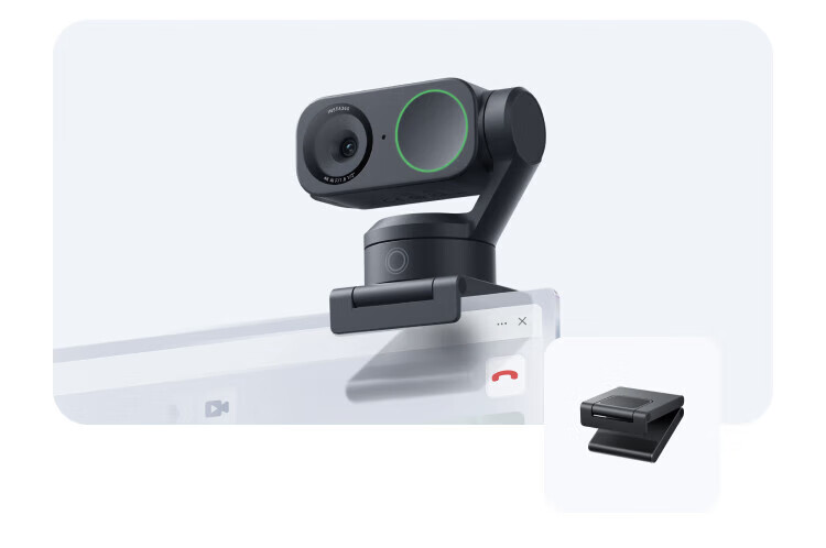 Веб-камера Insta360 Link 2 Gimbal Edition, 4K HD, для конференций и стримов, с AI-трекингом, USB/Type-C, Plug and Play, черный