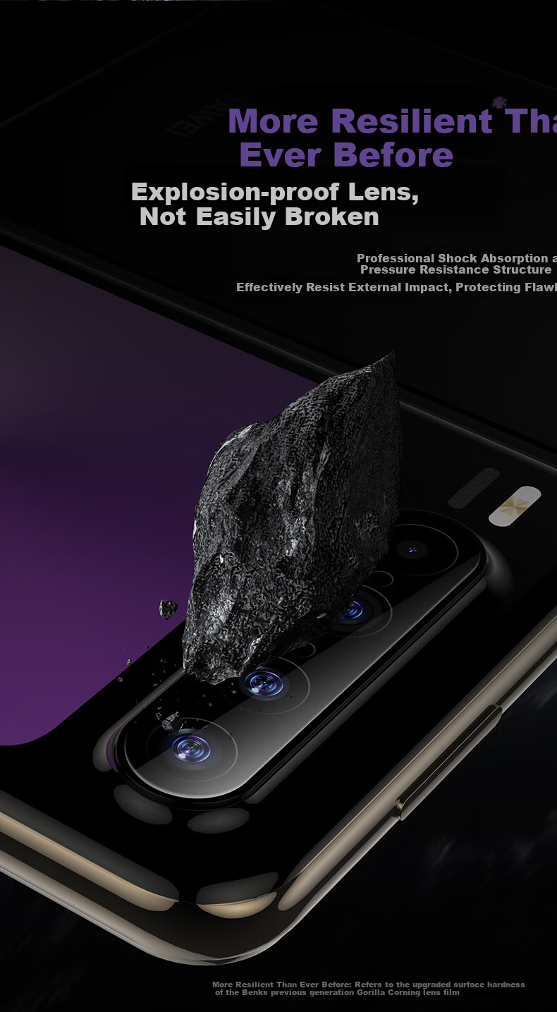 Защитная пленка Benks для задней камеры Huawei Pura X, из стекла Corning, противоударная, антибликовая, антиотпечатки