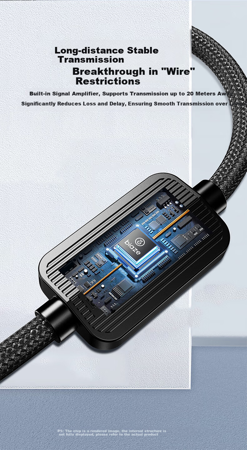 Кабель BIAZE USB 2.0 AM/BM для принтера, 12 метров, с усилителем сигнала