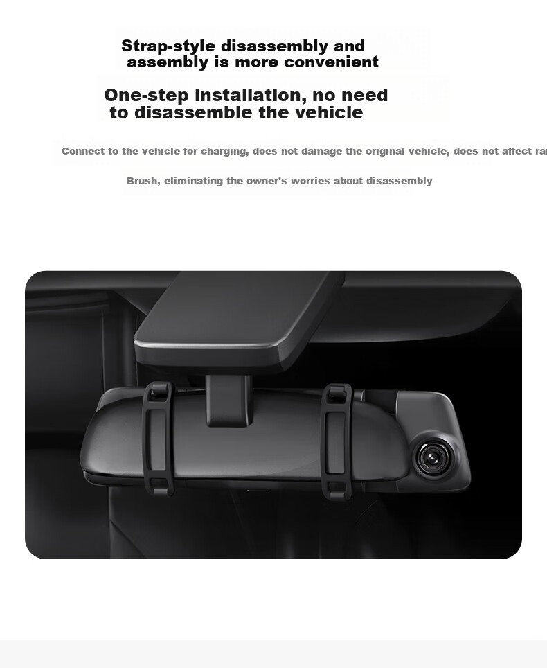 Видеорегистратор DDPDI E3X, 2K Ultra-Clear Night Vision, запись спереди и сзади, потоковое медиа зеркало заднего вида, помощь при парковке