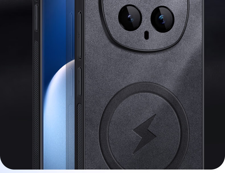 Чехол для телефона Shangsu для Honor Magic7 Pro, черный, из натуральной кожи, с магнитной застежкой