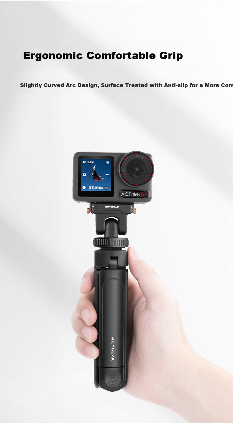 Штатив REYGEAK Mini Desktop Tripod, портативный для камер, для DJI Pocket 3/Action 5 Pro 4 3, стабилизатор, ручной кронштейн