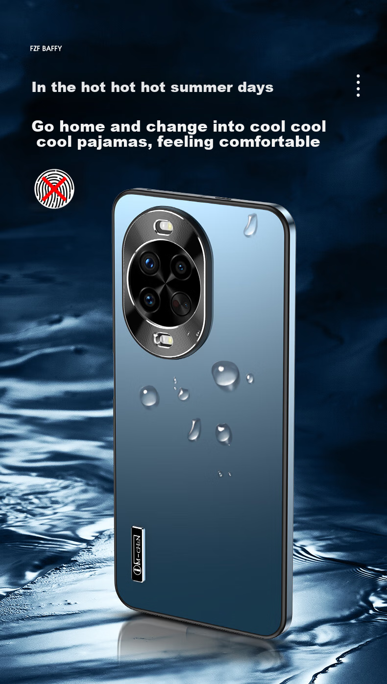 Чехол для Huawei Nova 14 Pro IM-CHEN, силиконовый, противоударный, с защитой камеры, синий