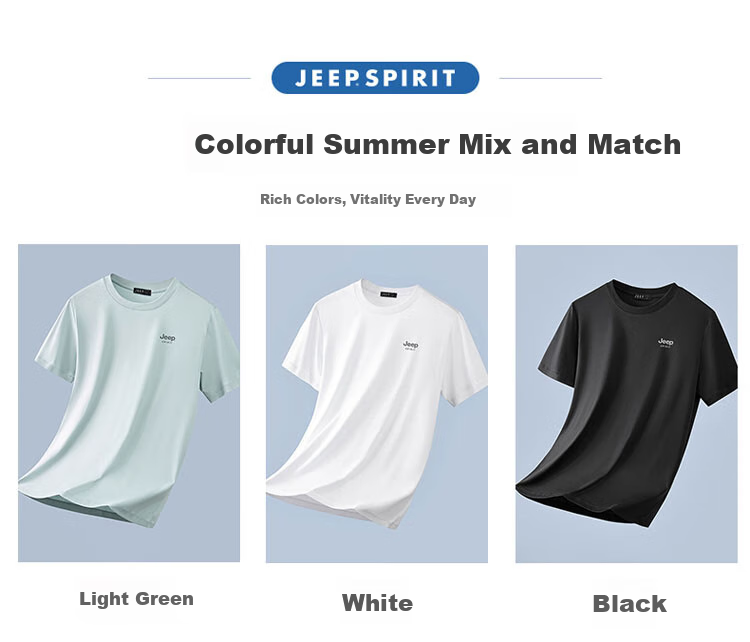 Мужская футболка JEEP SPIRIT с коротким рукавом, летняя, легкая, быстросохнущая, размер 2XL, светло-зеленый