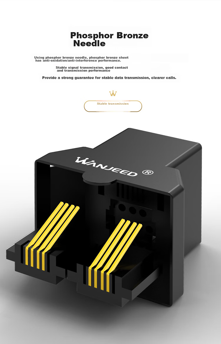 Разветвитель телефонный WANJEED OFNPFTTH, 1 в 3, RJ11, 10 шт.