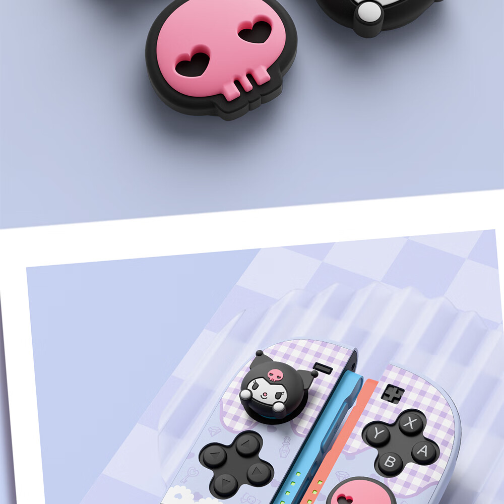 Колпачки для джойстиков Jixiang Switch 2, силиконовые, с защитой от скольжения, износостойкие, антипот, совместимы с NS2 Generation, дизайн HelloKitty "Счастливый компаньон"