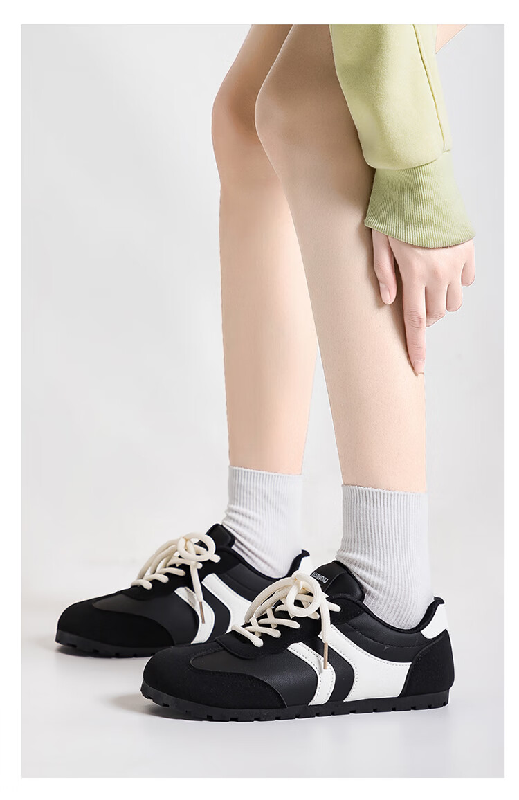 Кроссовки HUANQIU, женские, черные, модель 2025 Autumn Popular Niche Original Casual Shoes, Versatile, размер 38