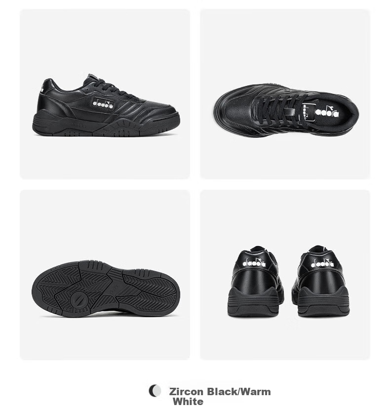 Diadora Мужские и женские низкие дышащие повседневные кроссовки ACTION, ярко-белый/цирконовый черный/ледяной белый, размер 37