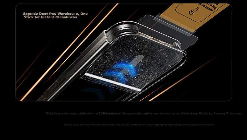Защитное стекло ESR для iPhone 16 Pro, сертифицированное Corning, противоударное, антиотпечатки, HD Clear