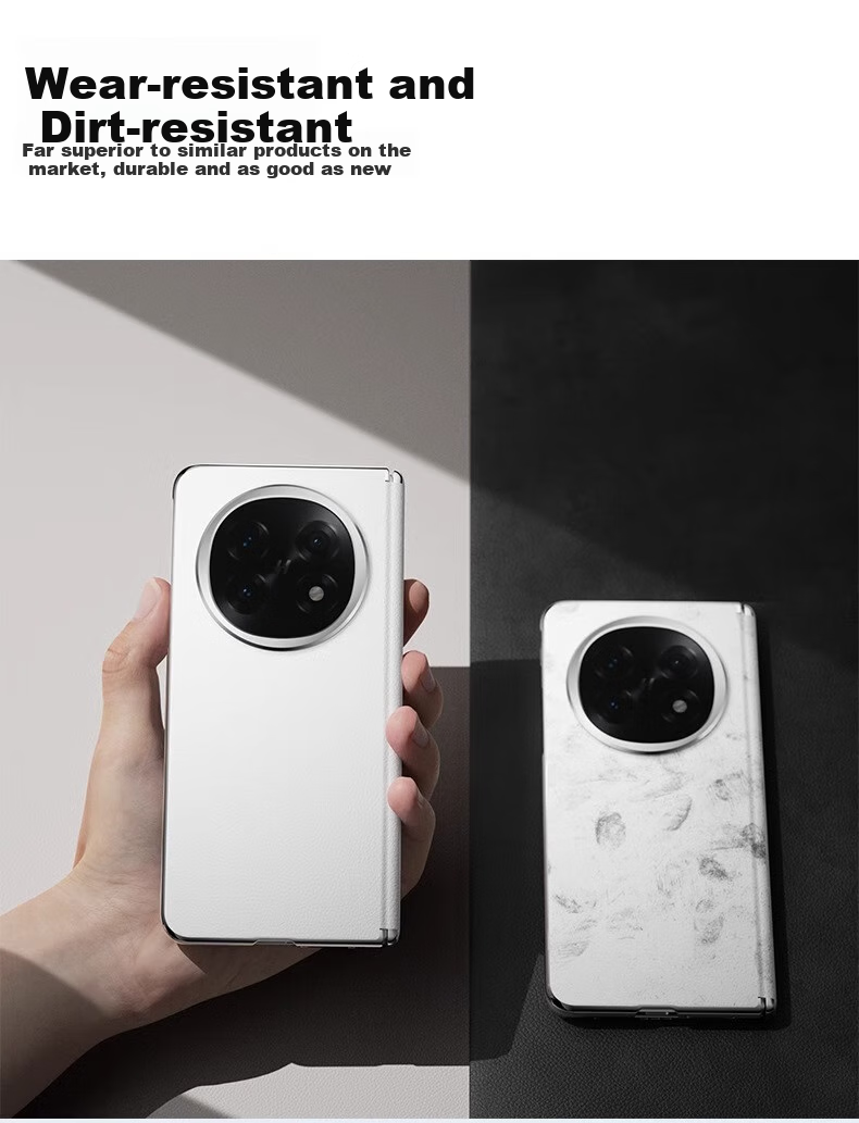 Чехол Ekakashop для OPPO Find N5, складной, из натуральной кожи, с защитой от падений, бизнес-стиль