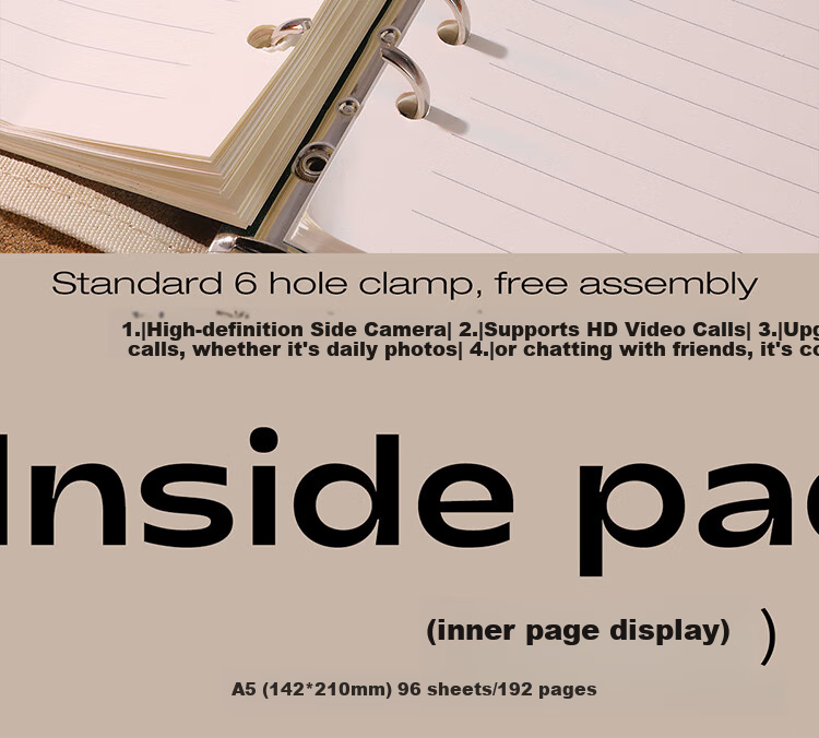 Never Lively Notebook 3.0 Loose-Leaf A5 Detachable Transparent Cover Notebook