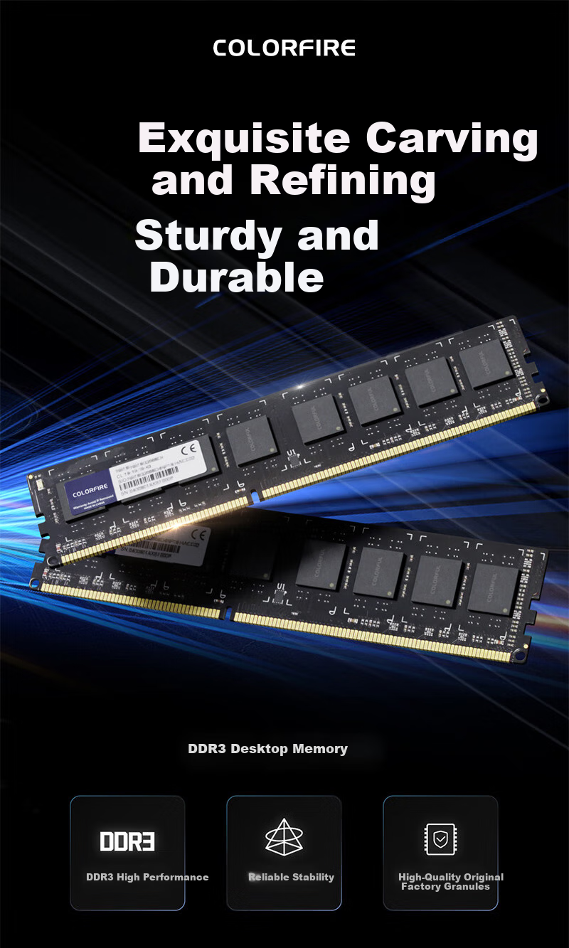 Оперативная память COLORFIRE DDR3, 4GB, 1600MHz, 1.5V, для настольных ПК