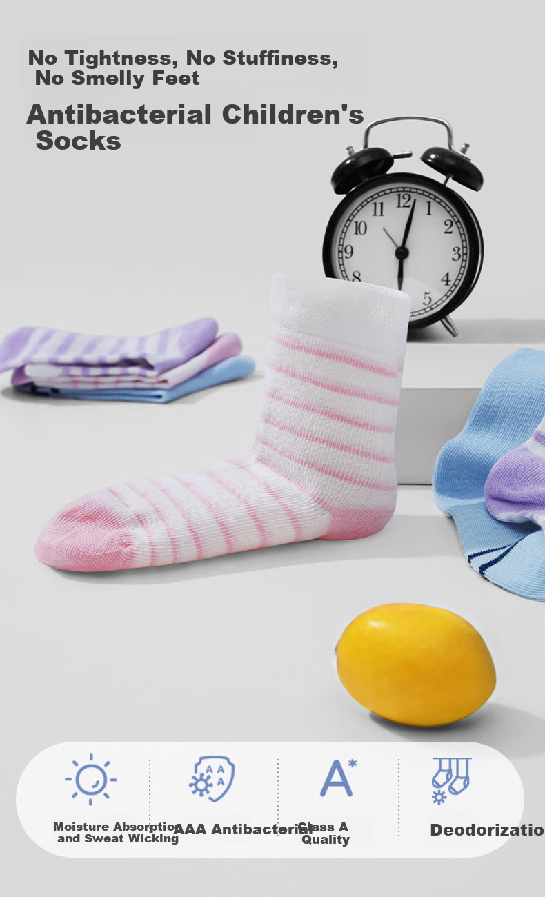 Детские носки AIMER KIDS, летние, антибактериальные, с защитой от запаха, для мальчиков и девочек, короткие, 3 пары, дизайн с пандой, для возраста 4-6 лет, длина стопы 16-18 см