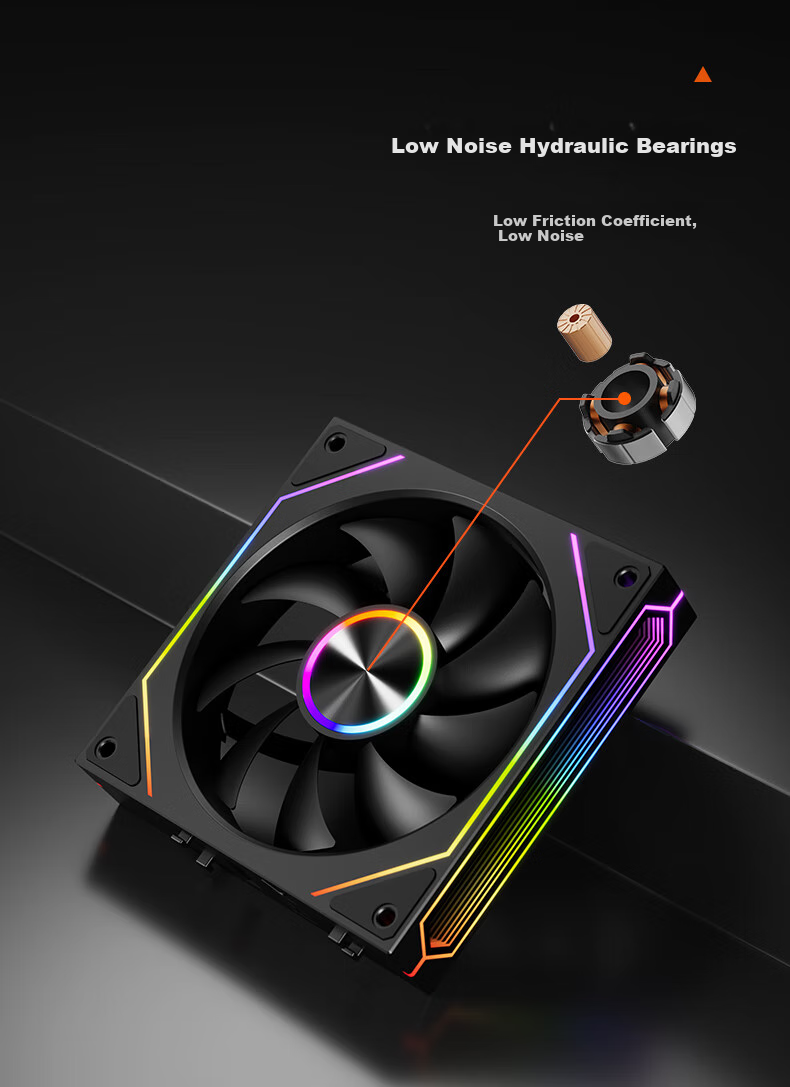 Вентилятор для корпуса PCCOOLER F3 X120 ARGB BK, 120мм, ARGB подсветка, PWM, черный