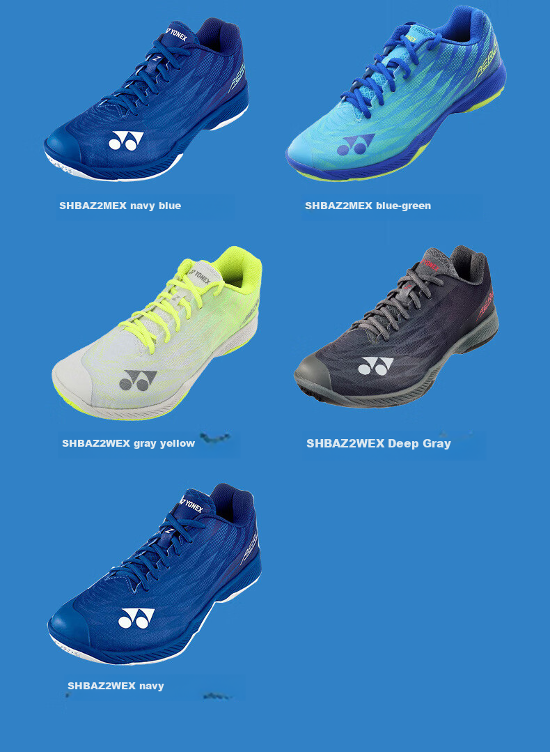 Кроссовки для бадминтона YONEX SHBAZ2WEX, мужские, широкие, темно-серые, размер 37