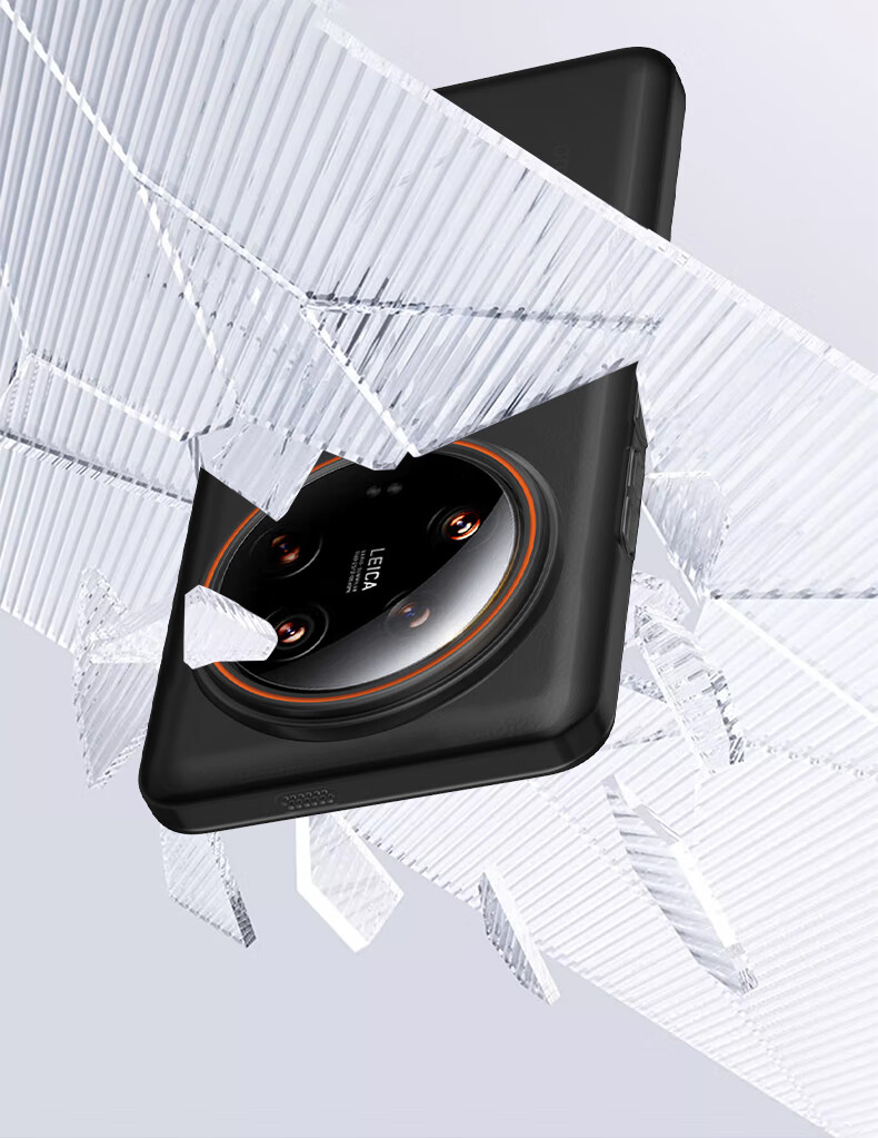 Защитный чехол Baozou для Xiaomi 14 Ultra, противоударный, магнитный, матовый, полупрозрачный, легкий, тонкий, простой, контрастный цвет, жесткий корпус, защита от отпечатков пальцев, износостойкость, черный
