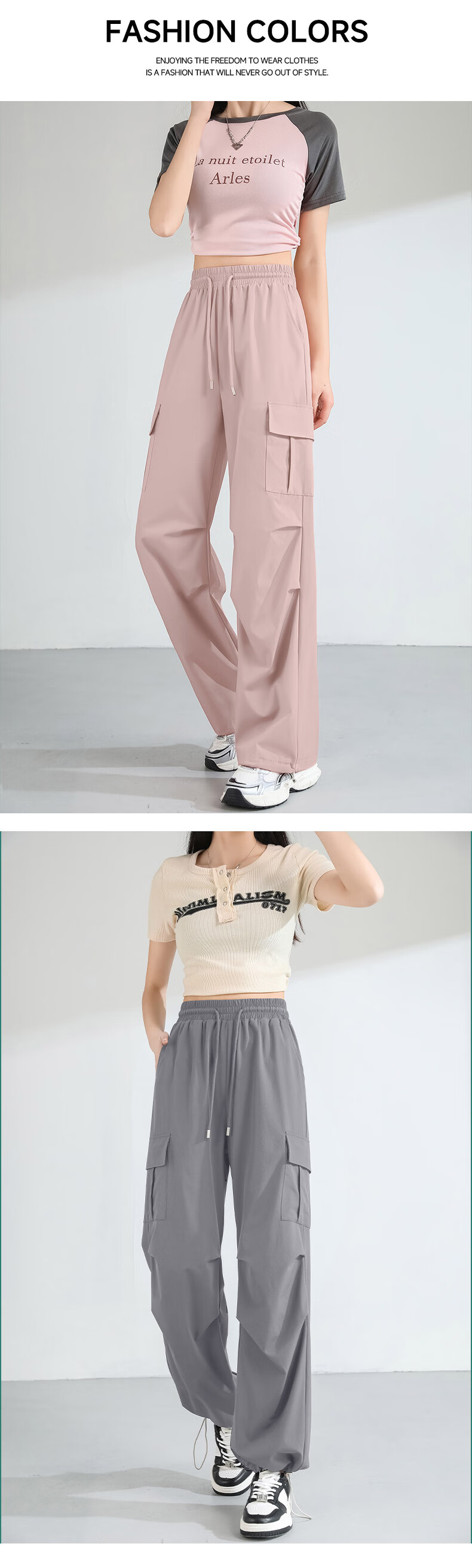 Женские брюки MJ STYLE Cargo Straight-Leg Pants, летние модные спортивные брюки с высокой талией, универсальные брюки