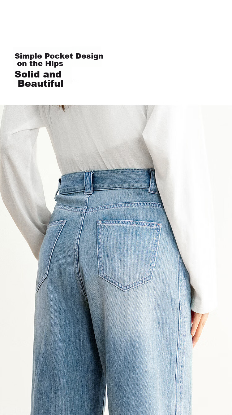 Женские джинсы Semir, летние, модные, укорачивающие ноги, широкие, голубые, размер XS